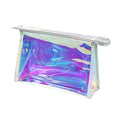 Customized Fashion Travel Zipper Laser PVC Cosmetic Bag Waterproof Transparent Holographic Makeup Pouch Bag