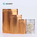 Colored Zip Lock Plastic Gold Metallic Mylar Stand up Pouches Aluminum Foil Ziplock Bag for Food