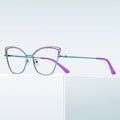 Twooo 3038 Wholesale Women Cat Wye Alloy Frame Anti Blue Ray Glasses 2022