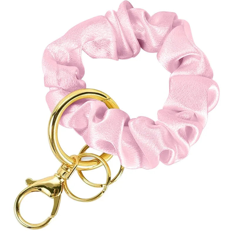 Wholesale Wristlet Keychain Bracelet Women Stretchy Removable Key Chain Keyring