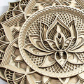 Professional  Factory  Laser Cutting Service Custom  Wooden Arts /crafts 3d  Mandala  Wood Laser Cut for Wall Decor