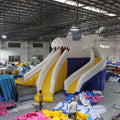 2023 Shark Shape Four Waterways Inflatable Water Slide Large Water Park