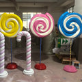 Big Candy Shop Decoration Decor/Window Display Candy Land Props Fiberglass Candy/ Ice Cream Props Resin Art Decorative Melting
