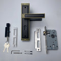 Most Popular Modern Bronze Coffee Zinc Security Mortise Door Locks with Convenient Zinc Alloy Handle Long Plate Design