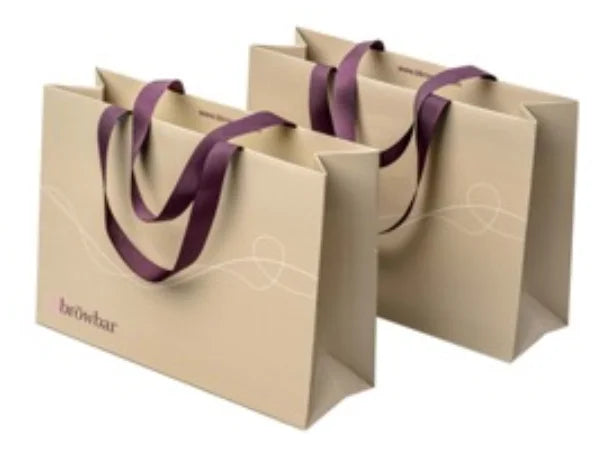 Custom Logo Paperboard Shopping Bags for Clothing Perfume Grocery-Craft Packaging Offset Printing Recycled Materials Custom