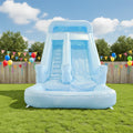 Custom Commercial Large Light Blue Inflatable Water Slide Kids Slide With Pool