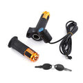 Universal 12V-72V Aluminium Alloy + Rubber Waterproof IPX6 Twist Red&Black Electric Bike/Scooter Throttle Handle Bar Digital MegaBDM