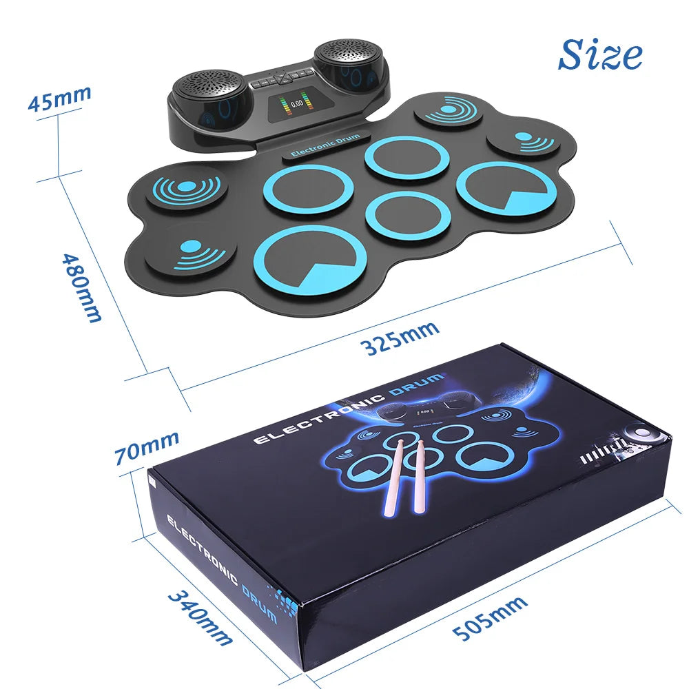 Professional Toys KONIX MD668  Drum Music Drum Big Toys World Percussion Instrument Sets for Children Drum Set