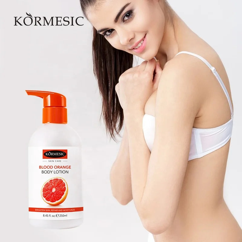 OEM Hot Sales Private Label KORMESIC Blood Orange Moisturizing Body Lotion Refreshing Skin Care Best Body Cream