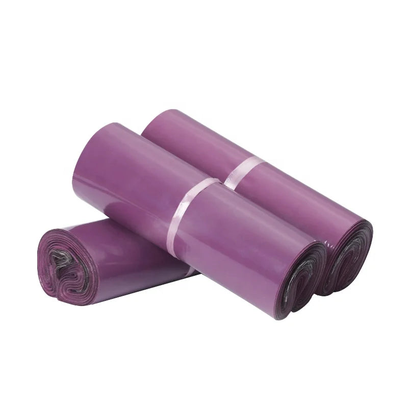Factory Wholesale Custom Purple Poly Mail Bag with Logo Waterproof Stock Packaging Bag