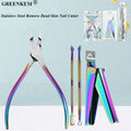Color Titanium Nail Care Tool Set Removing Pliers Straight Line Scissors Steel Push Dead Skin Push Dead Skin Scissors