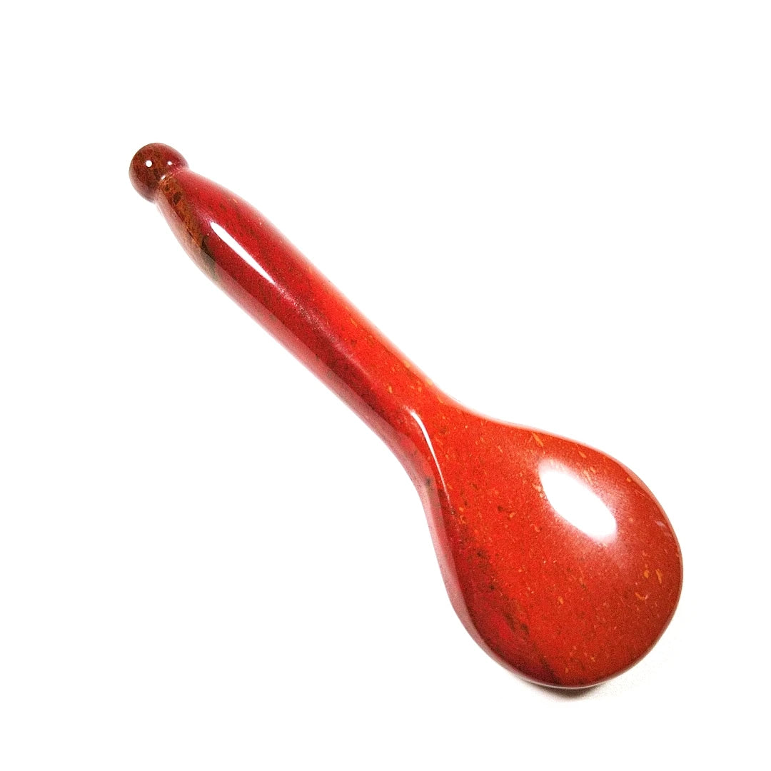 HY Natural handheld mookaite jasper beauty jade facial massage spoon facial gua sha
