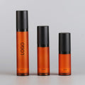 Stock Matte Orange Cosmetic Airless Bottle 15ml 30ml 50ml Empty Facial Serum Lotion Container Plastic Pump Spray Bottles