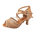 Customized Latin Dance Shoes Women Satin High Heels 7cm 5cm