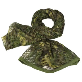 Multi Cam Mesh Jacquard Printed Long Tactical Camo Scarf for Autumn Winter Hunting