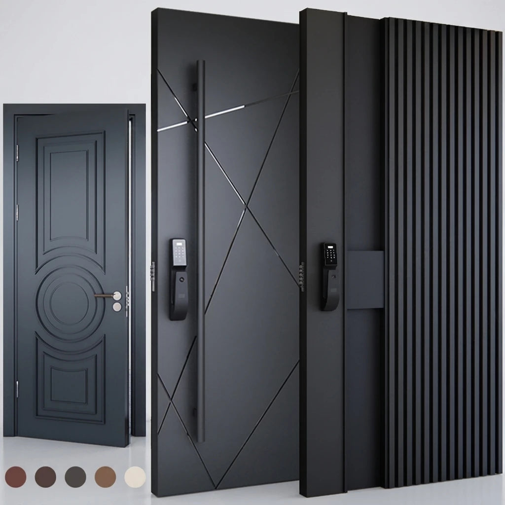 Cosyhouse Standard Size 96x36 Inch Security Front Entry Door Tall Front Door 96 Inches High Prehung Exterior Door for Home