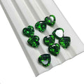 Wholesale Heart Shape Synthetic Cubic Zircon Stone 5A Dark Green CZ Jewelry Gemstones