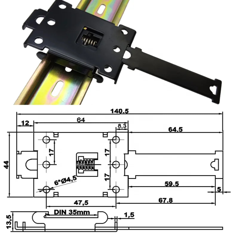 Miniature Metal Guide Rail Accessory with Protective Epoxy Installation Bracketclipguide Rail Accessory Supplier