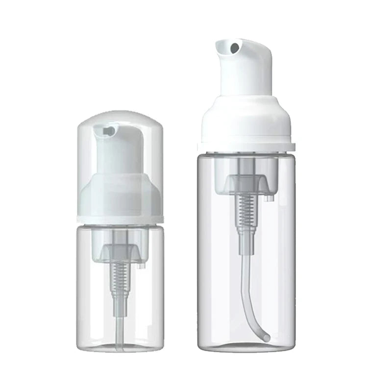 30ml/60ml Plastic Foam Pump Facial Foamer Bottle Soap Cleanser Refillable Lash Shampoo Bottles Cosmetic PET PP Cap Pump Sprayer