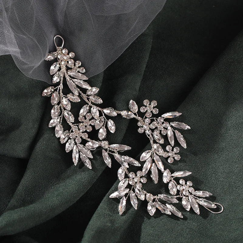 Bridal Hair Accessories Side Rhinestone Headband Hair Hoop Headwear Banquet Wedding Hair Accessories