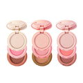 Handaiyan Face Makeup Pink Color Blusher Highlighter Blush Palette Set 3 in 1 Bronzer & Highlighters Vegan Makeup Eyeshadow