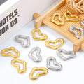 Low MOQ Irregular Heart Shape Stainless Steel Pendant Charms for Fashion Jewelry Necklace Making Findings