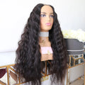Fast Delivery Glueless U Part Machine Wig Water Wave Long Lasting Full Virgin Remy Cuticle Hair No Lace U Part Wigs for Women