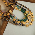 Beimai OEM Women's Necklace with Natural Stone Abacus Beads Rice Beads Agate Classic Style Stainless Steel Jewelry