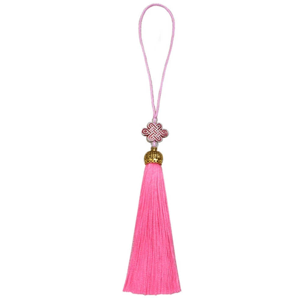Hot Sale Free Sample Chinese Knot Curtain Keychain Charm Polyester Trim Tassell 8cm for Home Decor Best Choice