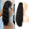 New Arrival 24inch 150g 4 Colors Corn Wavy Ponytail Extension Thick Claw Ponytail Synthetic Hair