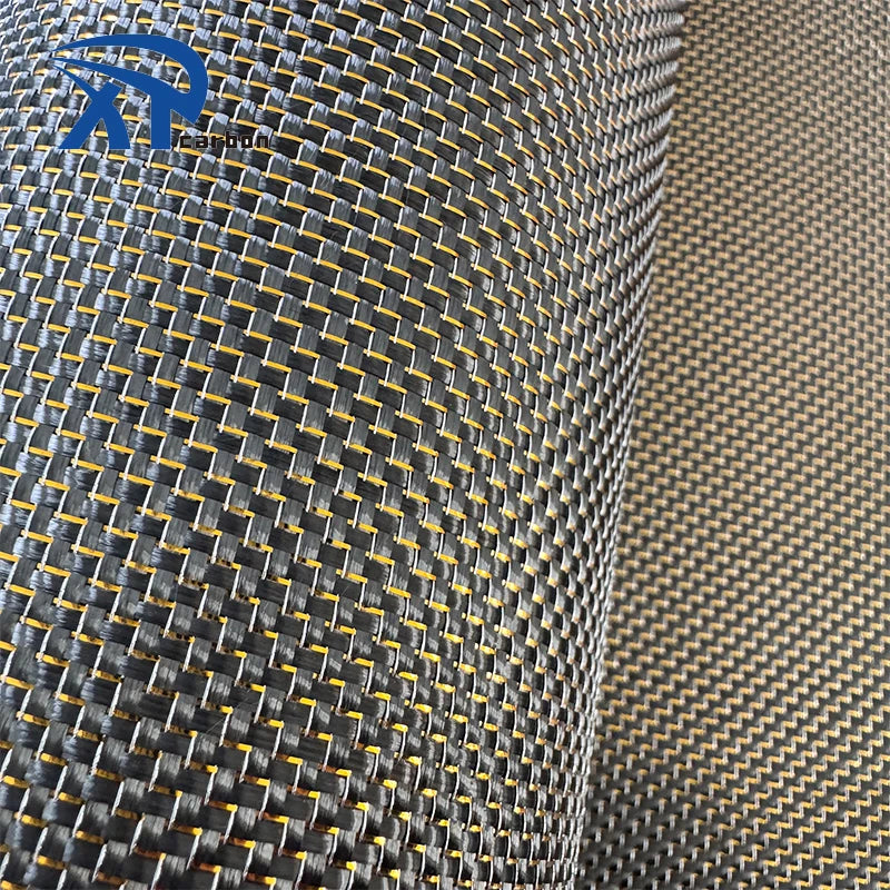 Gold Silver Reflection Carbon Fiber Fabric New Woven Technics for Car Craft Waterproof Flame Retardant Various Industrial Uses