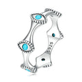 Latest Designs for Girls Turquoise Silver Eye Ring Lucky Finger Rings
