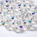 3A Wholesale 4/6/8 MM Plating Illusion Round Crystal Glass Colorful Loose Beads for DIY Jewelry Making