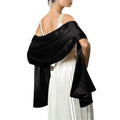 Factory Direct 2025 New Stock Long Thin Polyester Satin Chiffon Shawl Scarf Solid Color Wrap for Women in Spring Season