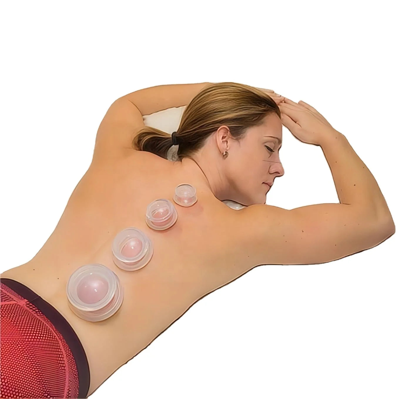 4pcs Silicone Cupping clear Transparent Silicone Cups Face Beauty Clearing Damp Body Massage