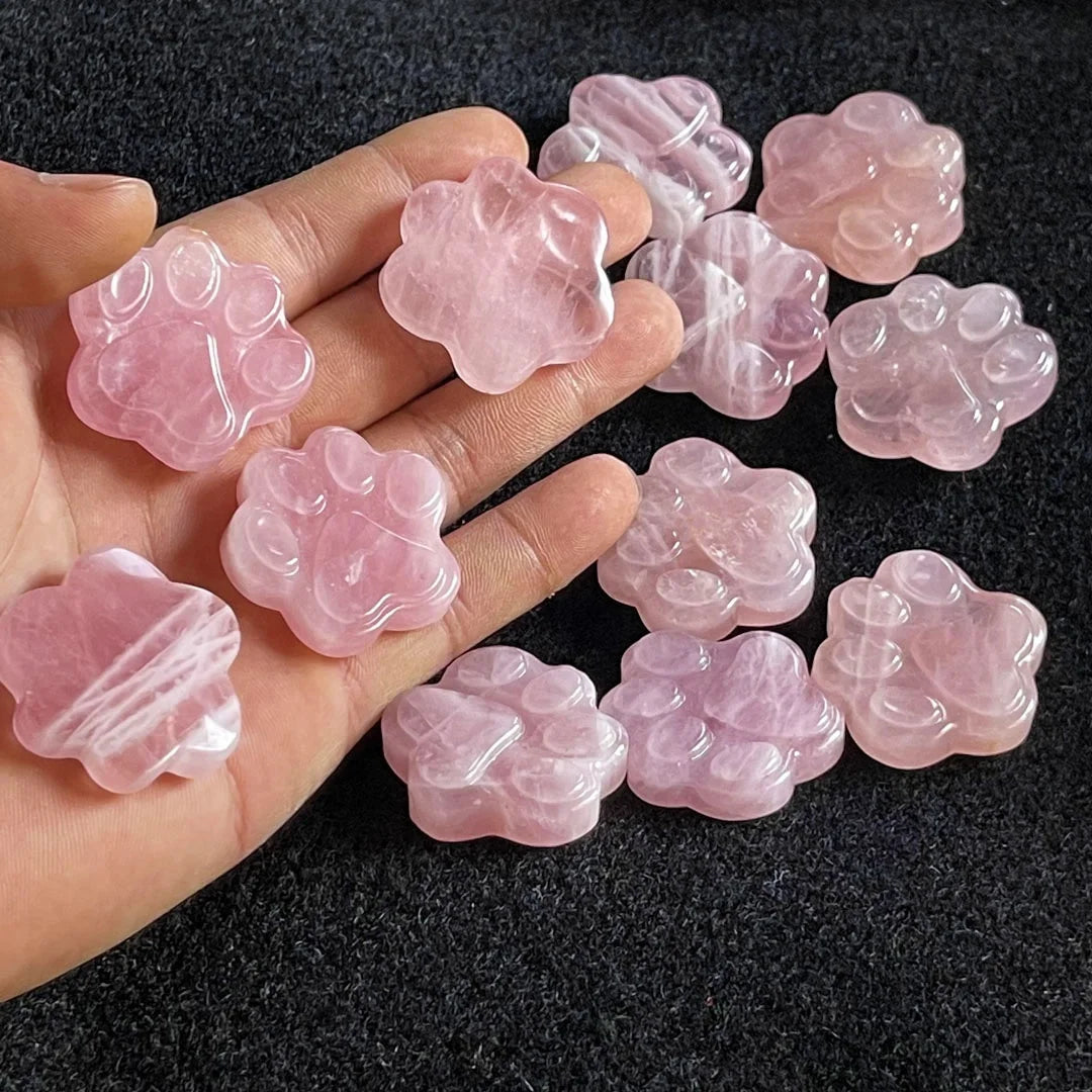 Wholesale Natural Quartz Crystal Carvings Rose Crystal Claws