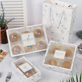Marble Packaging Box Crisp Frosted Transparent Small Cheese Cake Gift Box for Food Packaging