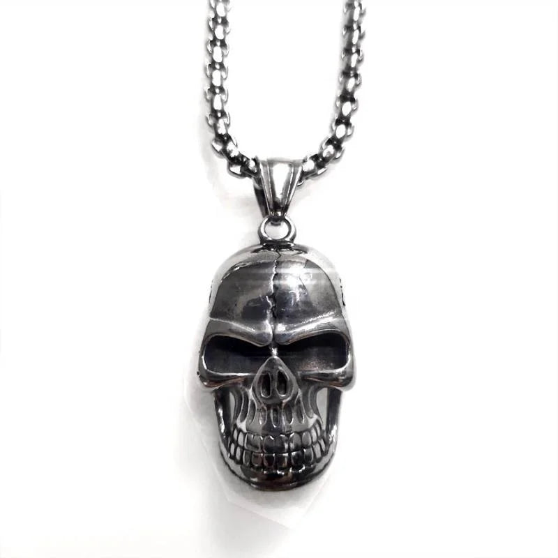 Titanium Steel Skull Pendant Retro Crow Men and Women Stainless Steel Dimensional Style Motorcycle Skull