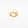 Joolim High End 18K Gold Plated Stainless Steel Lines Fluid Abstract Irregular Open Rings for Women Finger Ring Wholesale