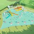 CMWaterparks 3D Drawing Designs Fiberglass Water Slide for Water Park Equipment for Sale