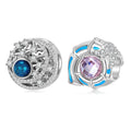 Pink Zirconia Conch Silver Charms 925 Sterling Moon Dream Catcher Beads for Women Fine Jewelry Making Charm Bracelets Wholesale