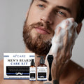 Private Label Coffee Men's Beard Care Set Organic Hyaluronic Acid Fragrance-free Moisturizing Refreshing Shampoo Serum Roller