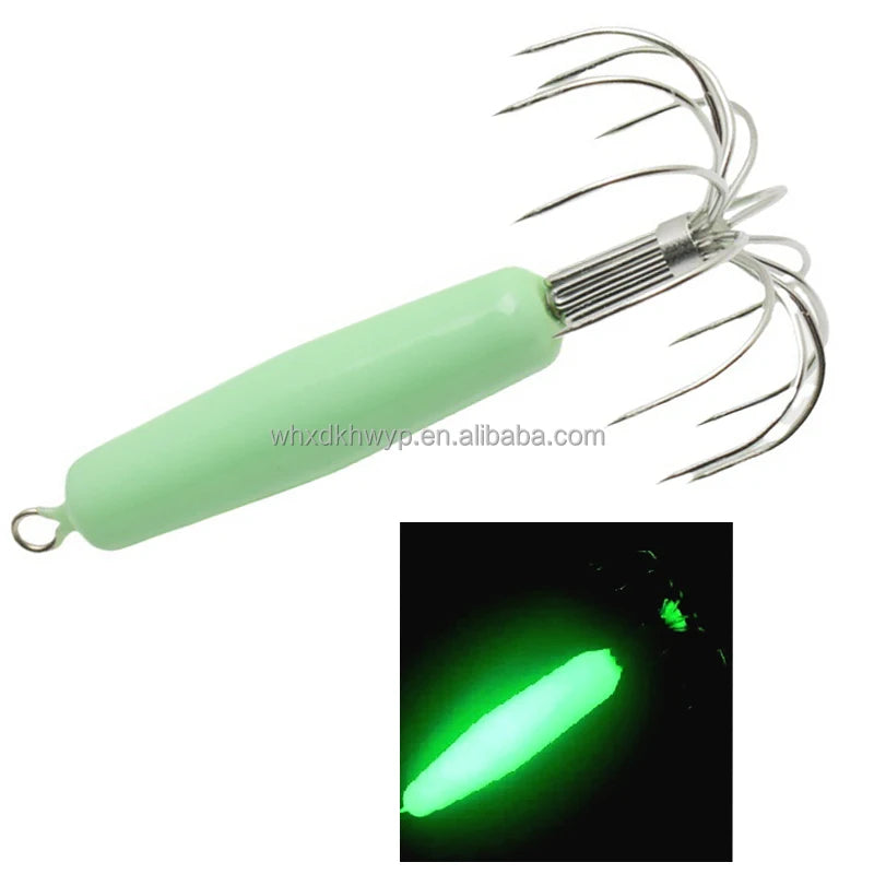 MISTER LURE 12-120g Luminous Squid Fishing Tackle Lures Squid Jigs Hook 12 Pin Octopus Fish Hook