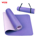 WOQI 6mm Thick Anti-Slip Sports Fitness Yoga Mat Eco-Friendly for Men Women Custom Logo Printing for Pilates Camping