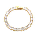 High Quality Crystal Women Statement Chain Bracelet Fashion Bling Cubic Zircon Tennis Bracelet for Women
