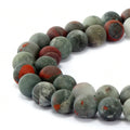 Wholesale Natural African Bloodstone Snowflake Obsidian Matte Round Gemstone Loose Beads for Jewelry Bracelet Making 4-12m