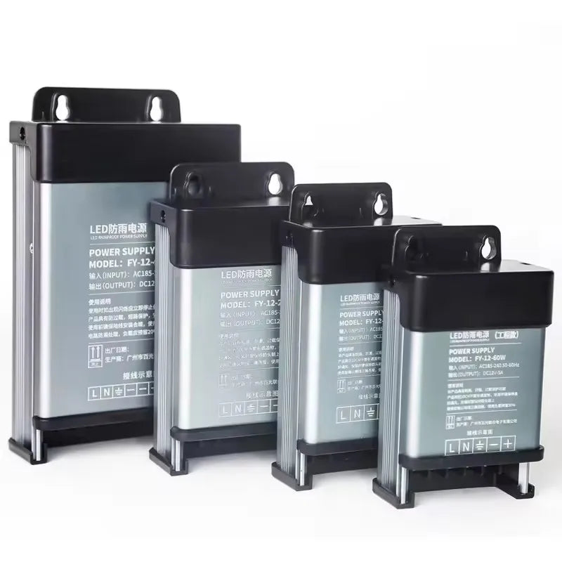 Hot Selling 12v/24v AC-DC Constant Current Waterproof LED Driver Switching Rainproof Power Supply