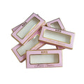 Custom logo 250/300gsm Paper Lashbox pink Eyelash Box Packaging Empty Paper Eye Lash Box