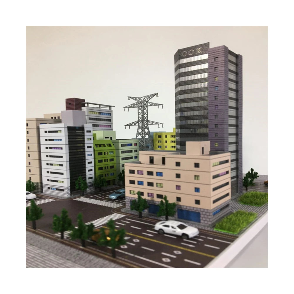 1:300 Scene City Building Sand Table Model Plastic Assembled Diorama Layout