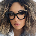 STORY XY425 Cat Eye Blue Light Blocking Eyeglasses Clear Lens Color Matching Optical Glasses Fashion Big Frame Eyewear
